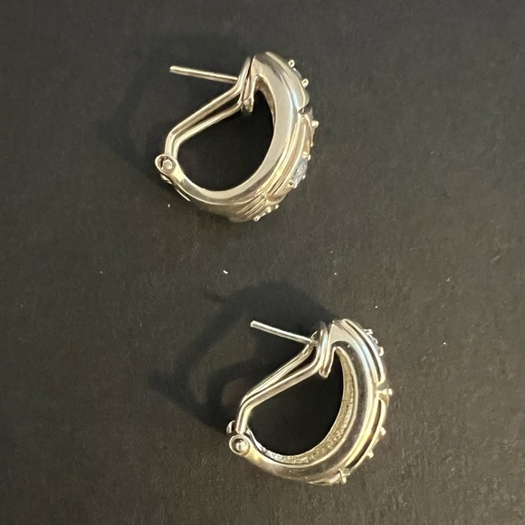 Sterling Silver Amethyst Earrings - Picture 3 of 7